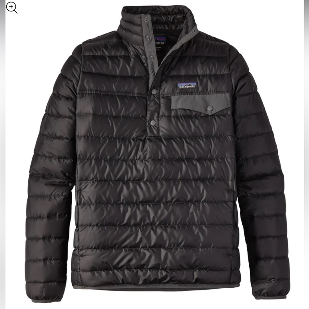Patagonia Women’s Medium Black Down Snap T Pullover